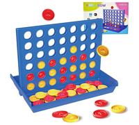 ZUNIPLEX 4 in a Row Game,Classic Board Game for Kids,Four Wins travelling game,Educational toy for children,Strategy game for children from 3 4 5 6 7 8