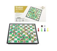 ZUNIPLEX Snakes & Ladders Game with Magnetic Foldable,Small Land-Based Game,Board Game for Kids Beginner Travelling Chess Piece Set with Portable Storage Board