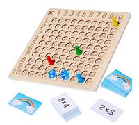 ZUNIPLEX Wooden Multiplication,Montessori Times Table Math Manipulatives
