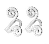 Zunis Acupressure Slimming Earrings for Non Pierced Ears, Promotes Weight Loss and Reduces Stress Effectively (Silver)