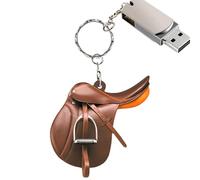 Zunishaone Acrylic Saddle Keyring - Min Horse Saddle Car Ornament | Flat Saddle Keyring for School Bag Backpack Gift for Rider and Horse Lover