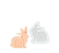 Zunishaone Bunny Mold,Multi-Purpose Handmade Easy Release Casting Art,Silicone Easter Candle Molds | for Party Dessert Candles Wedding Birthday Holiday Christmas Halloween Valentine's Day