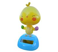 Zunishaone Car Dashboard Figurine - Cute Chick Swinging Toy for Car Dashboard,Solar Powered Dancing Toy Home Decor Animal Non-Slip Interior Accessories for Men Women Office