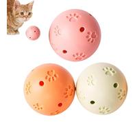 Zunishaone Cat Jingle Balls, Cat Balls with Bells, 3 x Hollow Trigger Cat Balls, Kitten Rattle Game, Inner Fetch Toy, Pet Exercise for Wooden Floor, Carpet