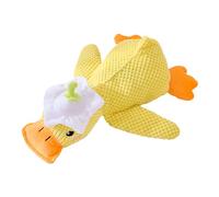 Zunishaone Chew Toy for Puppies for Teething - Chew Game with a Cute Plush Duck as a Pet Toy, Teething Rings for Puppies in the Shape of a Duck, for Kittens Small Animals Indoor