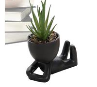 Zunishaone Figure for Indoor Plants - Small Figure Ceramic Creative Table Top Display Flowerpot Vase | Plant Pot, Human Body Shaped Pots for Mini Plants and Other Air
