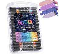 Zunishaone Glitter Pens for Creative Arts | Quick Dry Marker - Colorful Glitter Pens for Girls Teens Adults Women Easter Christmas Birthday School Art