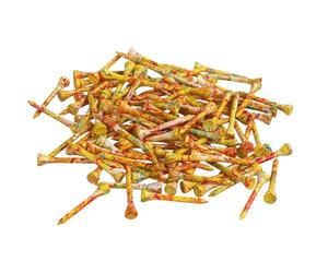 Zunishaone Golf Tees Wood - 54mm Wooden Multicolor 50pcs, Ball Support, Swing Training Stand | Great for Driving Range Routines, Backyard Practice, Park Lawn Drills, Course Tee Off Moments, Beginner