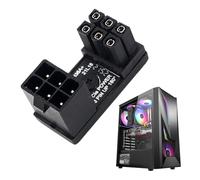 Zunishaone Graphics Card Powered Link - Low Profile 90 Degree Connector, Powered Supply Plug | Versatile 6/8 Pin Board Feature, Space-Saving Design For Compact, Game Rigs, Graphic Workstations