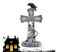 Zunishaone Halloween Gravestones | Tombstones Halloween Decor,Headstones Signs Miniature Gravestones for Props Crafts Cemetery Fence Lawn Exterior Garden Party Decor Outside Ground