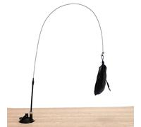 Zunishaone Interactive Cat Wand - ABS 55g Black/White/Pink, Teaser Stick Detachable Suction Cup Toy | Perfect for Exercise Entertainment Play Hunting Training Activity Stimulation Indoor Cats Fun