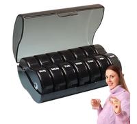 Zunishaone Medical Pill Organizer - Daily Pill Organizer | Portable Transparent Colorful Case for Medication Food Supplements Travel Senior Storage