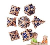 Zunishaone Multisided Dice Set for Role Playing | Set of 7 Large Portable Dice for JDR, Board Game Dice, Camping Dice Game, Friends Party, Adventure Fantasy Strategy Dice Game