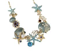 Zunishaone Shell Starfish Pearl Necklace Striking Design Multi-functional