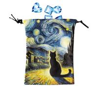 Zunishaone Tarot Card Holder Pouch - 13x18cm Drawstring Dice Holder Storage,Deck Protective Case for Oracle Decks Most Standard Size Tarot and Playing Cards
