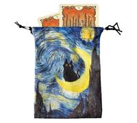 Zunishaone Tarot Storage Bag | 13x18cm Drawstring Dice Storage Bag - Deck Protective Case for Oracle Decks Most Standard Size Tarot and Playing Cards