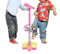 Zunishaone Toy Microphone,Wireless Singing Device with Colorful Light | Kids Play Microphone with Stand | for Preschoolers Boys Girls Birthday Party Performance Stage Pretend Home Playroom