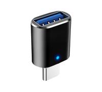 Zunishaone Type C To USB Adapter - 3x1.6cm Aluminum Alloy, LED Breathing Light, Driverless 5Gbps | Perfect For Keyboard Mouse U Disk Mobile Phone Tablet Car External Hard Drive Connection