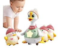 Zunishaone Walking Duck Toy - Colorful Talking Duck Set, Engaging Crawling Toys | Early Development with Music, Durable Magnetic Connection for Kids Fun, Educational Play, and Entertainment