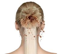 Zunishaone Women's Hair Clip, Artificial S Hair Clip, Beads Tassels Bud Barrette Hairpin Bubble | Fake Boho Pins Bride Heghdress, Hairstyle Decor for Women Girl