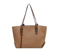 Zunishaone Woven Bag, Woven Beach Bag, Bracelet Bag with Top Handle, Large Capacity Armpit Bag, Fashion Hobo Purse, Lightweight Fabric Purses for Trips, khaki, Siehe Beschreibung