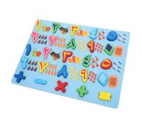 ZUNOXAZ 1 Set Arabic Number Puzzle for Cognitive Development Educational Puzzle for Early Learning and Hand Eye Coordination Graspable Blue for Daycare and School