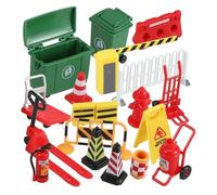 ZUNOXAZ 1 Set Mini Traffic Road Block Play Traffic Signs for Educational Sandbox for Learning Road Infrastructure for Interactive Play Party Decorations