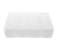 ZUNOXAZ 1 Set Plastic Coin Holder - Storage Box with 41 Mm / 1.61 in Clear Round Capsules - Portable Protection Case - Collecting Supplies for Challenge Coin, Medal, Token