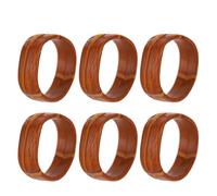ZUNOXAZ 10 Pcs Genuine Leather Watchband Loops Brown Watch Strap Keepers Fasteners for Men Women Replacement Rings