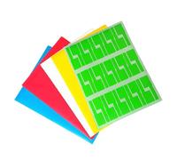 ZUNOXAZ 10 Pcs P Shape Multi-Color Cable Labels Stickers Self-Adhesive Tear-Resistant Identification Tags for Network Wires Computer Phone USB Audio Cables Random Color