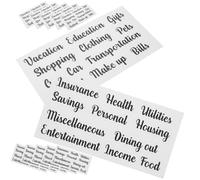 ZUNOXAZ 10 Sets Daily Use Cash Envelope Labels Budget Sticker Organizer Portable Multi-Function Money Management Planner Category Letter Stickers for Finance and Expense Tracking