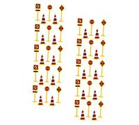 ZUNOXAZ 10 Sets Road Sign Traffic Signal Educational Street Road Signs for Lightweight Portable Learning Tool Classroom Teaching Playset