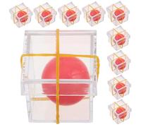 ZUNOXAZ 10 Sets Transparent Box Trick Props for Stage Performance Portable Small Plastic Gimmick for Beginners Eyecatching Ball Penetration Illusion Travel Friendly Accessories