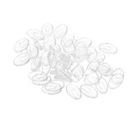 ZUNOXAZ 100 Pairs Clear Plastic Eyeglass Nose Pads Push-in Flat Insert Cushions Anti-Slip Soft Nose Bridge Support for Glasses and Sunglasses Comfortable Non-Slip Replacement