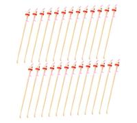 ZUNOXAZ 100Pcs Bamboo Ear Wax Removal Spoons Durable Small Hanging Ear Picks for Portable and Multifunctional for Adults Random Color