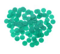 ZUNOXAZ 100pcs Colored Bingo Chips Double Sided Plastic Counting Tokens for Math Learning Classroom Games and Group Entertainment Solid Grass Green Markers for Rewards and Poker Play