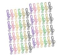 ZUNOXAZ 100pcs Creative Colored Metal Paper Clips Small Music Note Shaped Office Clips for Files Notes Photos Sturdy Iron Craft with Bright Mixed Colors Gift and Stationery Supplies