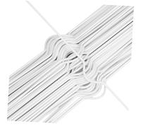 ZUNOXAZ 100pcs Iron Calendar Hooks Double Wire Binding Flexible Wall Hangers for Perpetual Calendars Notebooks Easy Install White