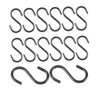 ZUNOXAZ 100pcs Mini Black Iron S Hooks for DIY Crafts Jewelry Display Plant Hanging Ornaments Holiday Ornament Hooks for Christmas Tree