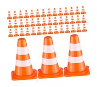 ZUNOXAZ 100pcs Miniature Traffic Cones for Roadblocks and Simulation Road Signs for Educational Traffic Scene Play Enhancing Logical Thinking and Safety Awareness