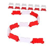 ZUNOXAZ 100pcs Rc Drift Race Mini Traffic Props and Road Barriers Set for Kids, Realistic Simulation Road Signs and Construction Barricades, White and Red Track Accessories for Racing Game