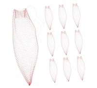 ZUNOXAZ 100pcs Reusable Mesh Produce Bags with Drawstring Elastic Heavy Duty Melon Hammock Net for Watermelon Cucumber Vegetable Storage Air Circulation Fruit Protection Versatile Garden