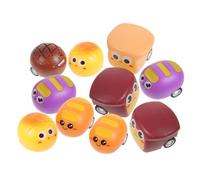 ZUNOXAZ 10pcs Cartoon Bread Shape Pull Back Car for Friction Powered Model Vehicles with Vivid Colors Fun for Boys and Birthday