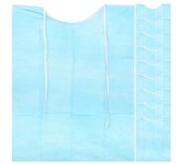 ZUNOXAZ 10Pcs Disposable Adult Bibs for Eating 3-Layer Breathable Lightweight Paper Mealtime Bibs for Seniors Large Size Blue Feeding for Travel and Daily Use