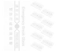 ZUNOXAZ 10pcs Fire Alarm Glass Plate Replacement Break Cover for Manual Station Compatible Emergency Device Heat Resistant for Indoor and Outdoor Fire Safety Use