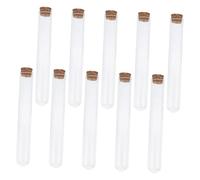 ZUNOXAZ 10pcs Glass Test Tubes with Cork Stoppers Multi Functional Match Storage Jars Portable Transparent Bottles for Essential Oils Object Holder