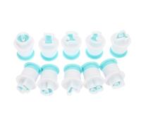 ZUNOXAZ 10Pcs Number Cookie Stamp Set 0-9 Plastic Biscuit Mold Reusable Fondant Baking Tools Compact DIY Pastry Cutter for Cake Decorating and Biscuit Embossing