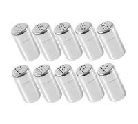ZUNOXAZ 10pcs Portable Seasoning Bottle Metal Pepper Container Condiment Spice Salt Shaker Mini Seasoning Jar Sugar Jar Pepper Shaker Condiment Container Sugar Stainless Steel Silver