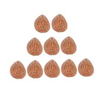 ZUNOXAZ 10pcs Realistic Fake Almonds Decor Plastic Models Brown Lifelike Nuts for Photography Collection Table Display Easy to Store Props