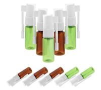 ZUNOXAZ 10pcs Refillable Nasal Spray Bottles Lightweight Multi-use Liquid Containers for Travel Home Office with Convenient Fine Mist Sprayer in Green and Brown